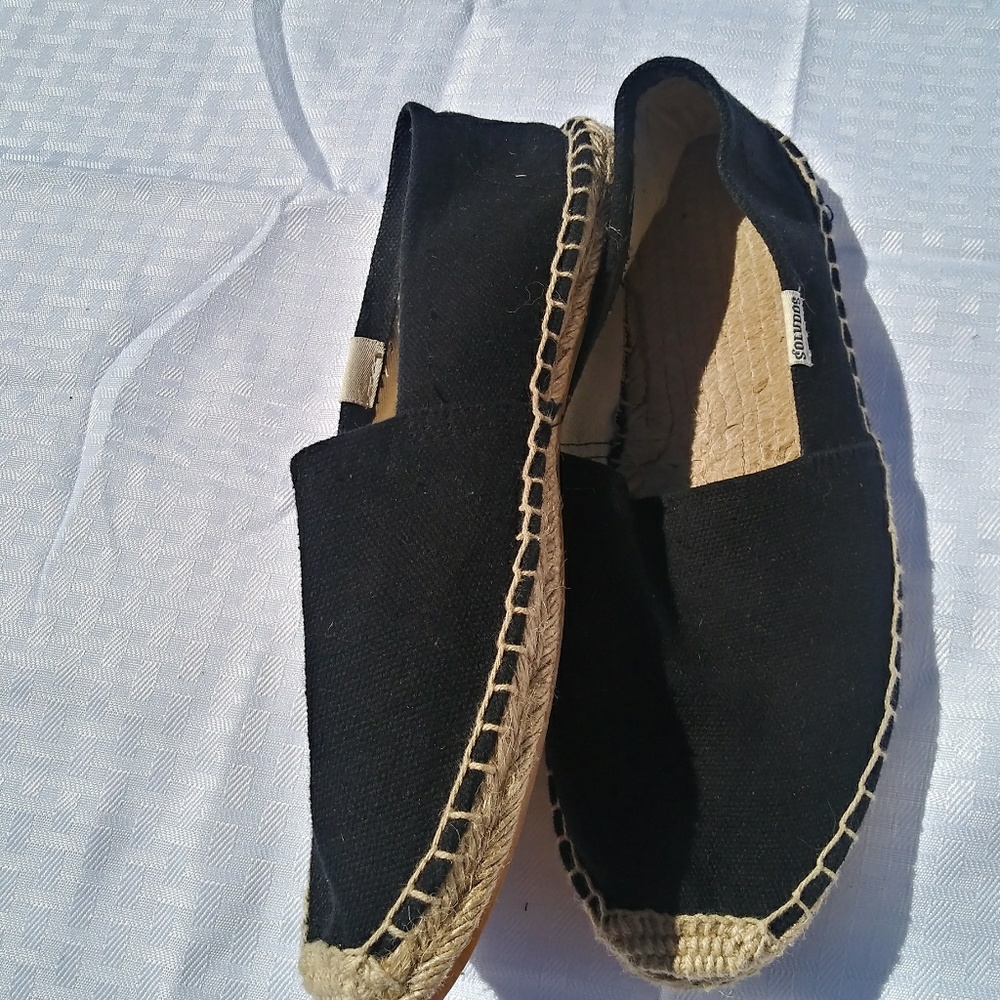 Soludos straw/black espadrilles * spring summer *